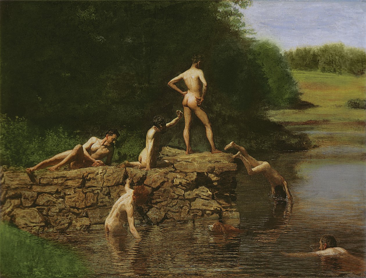 स्विमिंग होल, 1885 द्वारा थॉमस एकिंस