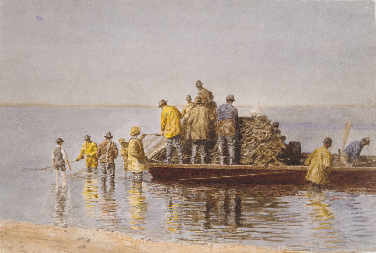 टेकिंग अप द नेट, 1881। द्वारा थॉमस एकिंस