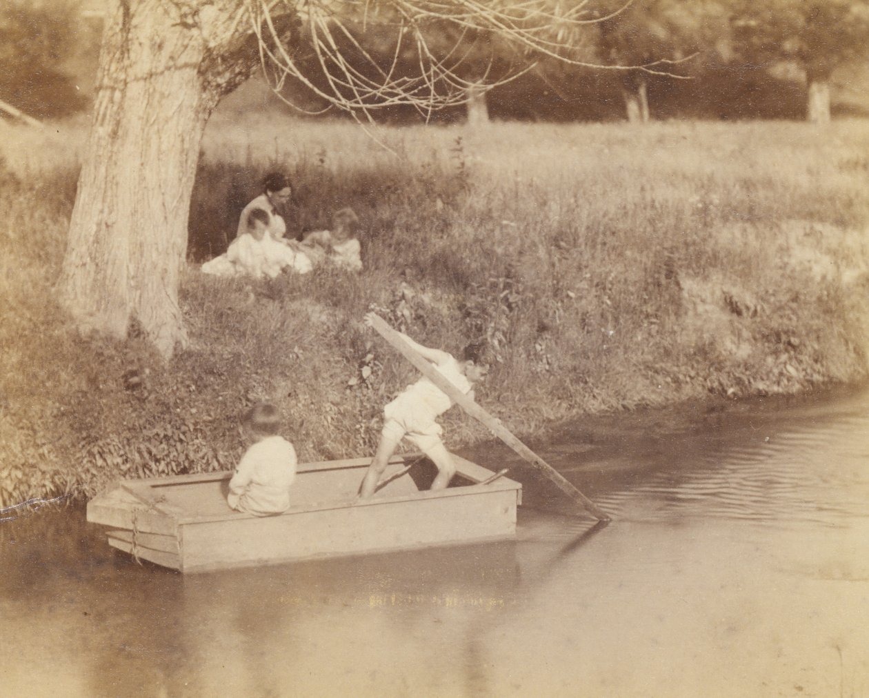 क्रीक पर खेल रहे दो लड़के, 4 जुलाई, 1883, 1883। द्वारा थॉमस एकिंस