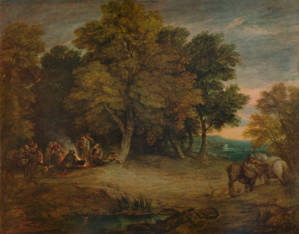 जिप्सी एग्जीबिशन: सनसेट, c1758, 1935 द्वारा थॉमस गेन्सबोरो