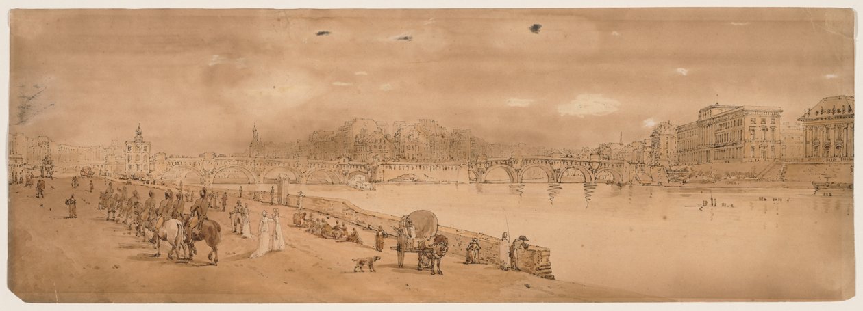 1802 में पेरिस में सबसे खूबसूरत दृश्यों में से एक का चयन। द्वारा थॉमस गिर्टिन