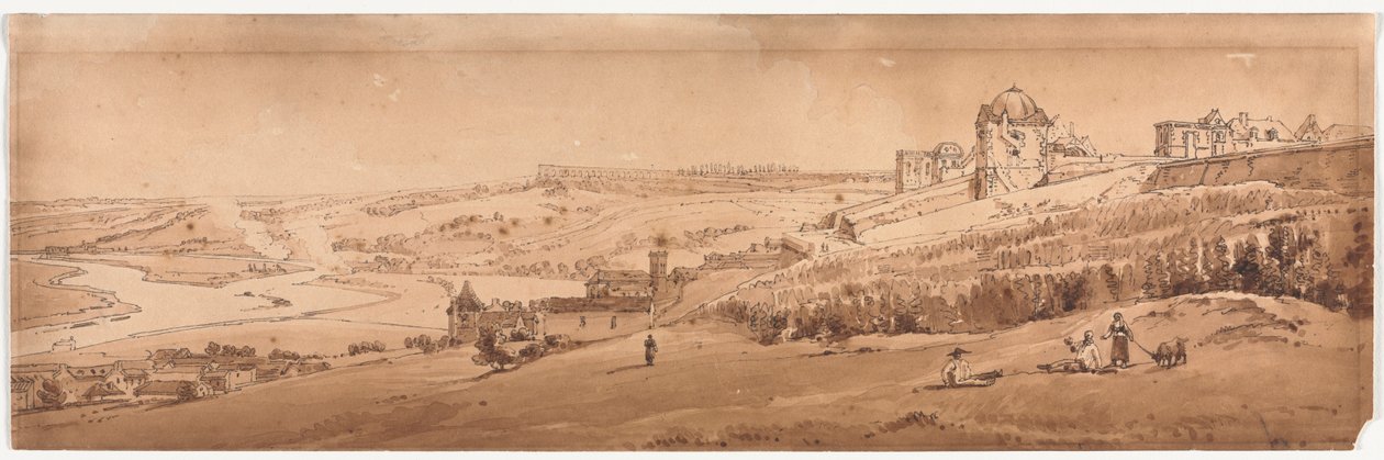 1802 में पेरिस में सबसे खूबसूरत दृश्यों में से एक का चयन। द्वारा थॉमस गिर्टिन
