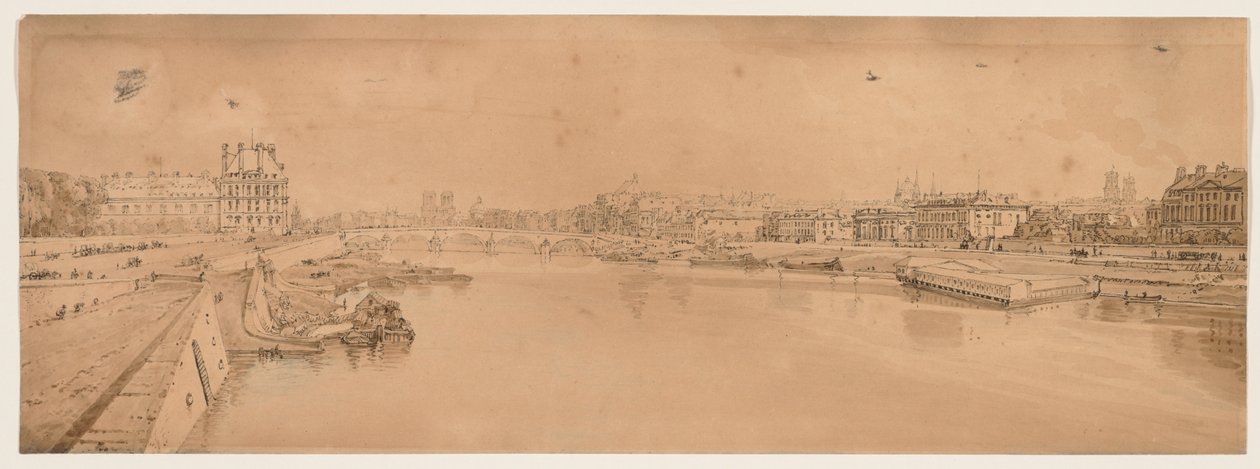 1802 में पेरिस में सबसे खूबसूरत दृश्यों में से एक का चयन। द्वारा थॉमस गिर्टिन