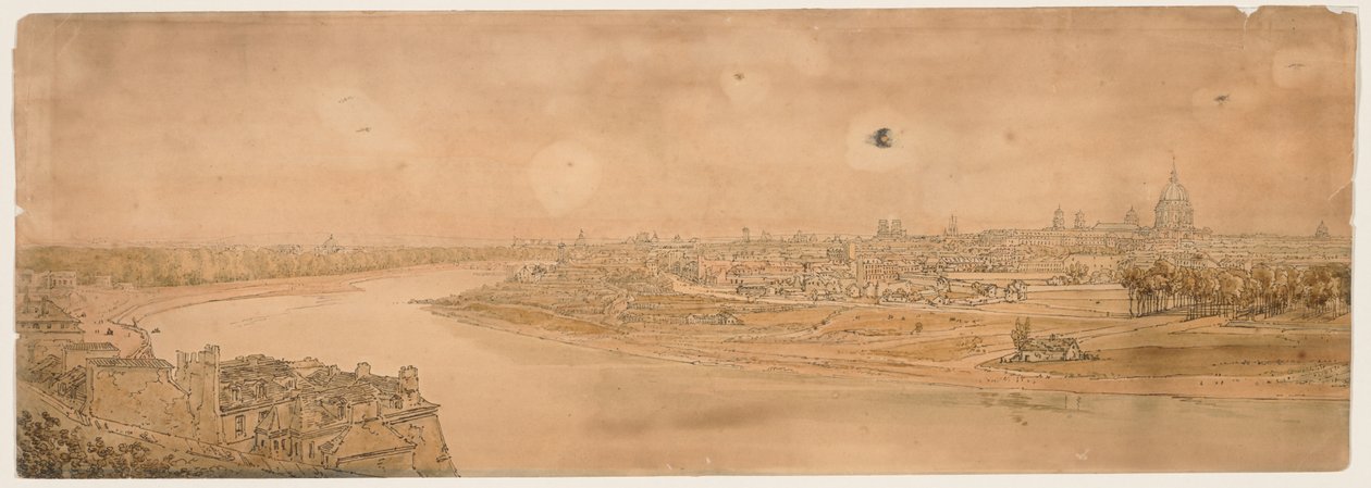 1802 में पेरिस में सबसे खूबसूरत दृश्यों में से एक का चयन। द्वारा थॉमस गिर्टिन
