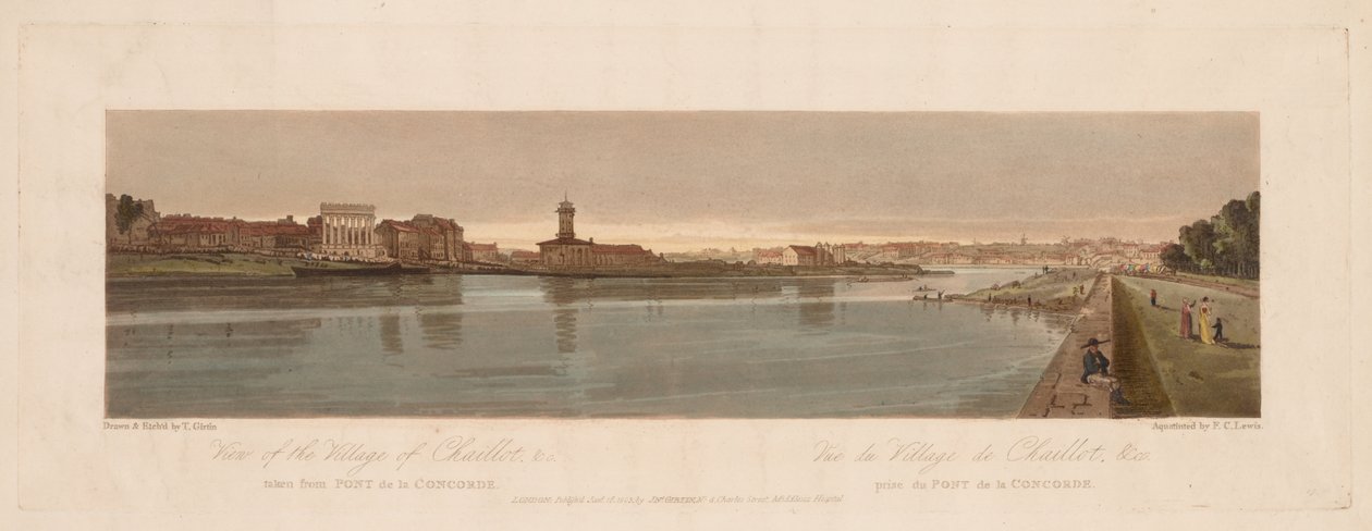 पेरिस में बीस से अधिक सुरम्य दृश्यों का चयन: चिल्लोट के गांव का दृश्य, 1803 द्वारा थॉमस गिर्टिन