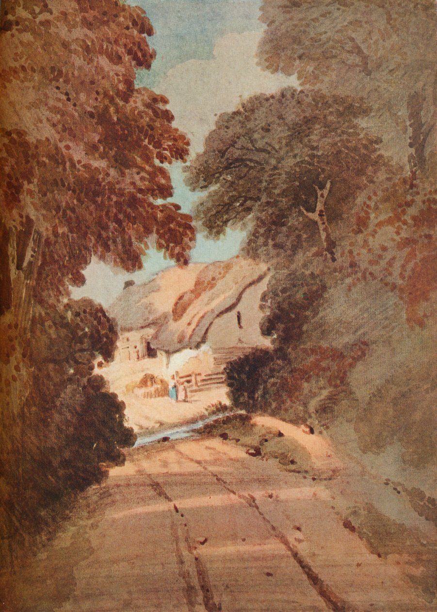 लेन और कॉटेज, c1800 द्वारा थॉमस गिर्टिन