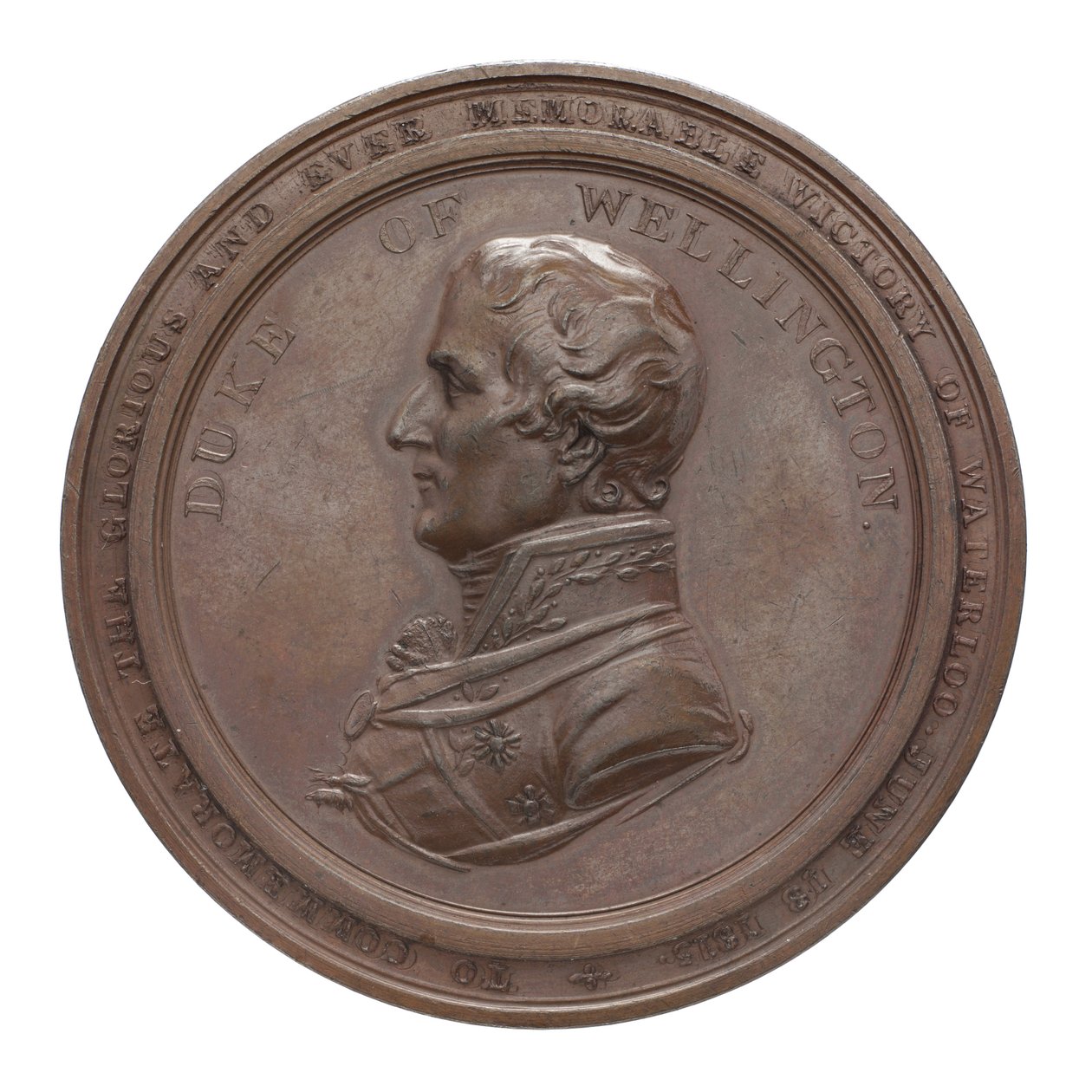 वाटरलू, 1815 (कांस्य) में वेलिंगटन और ब्लेचर की स्मृति में पदक द्वारा थॉमस हॉलिडे