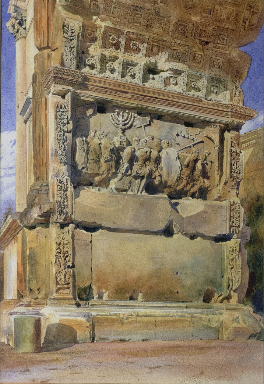 आर्क ऑफ टाइटस, रोम, 1842 द्वारा थॉमस हार्टले क्रॉमेक