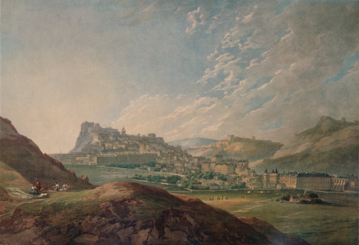आर्थर सीट से एडिनबर्ग, 1778, 1935 द्वारा थॉमस हेर्ने