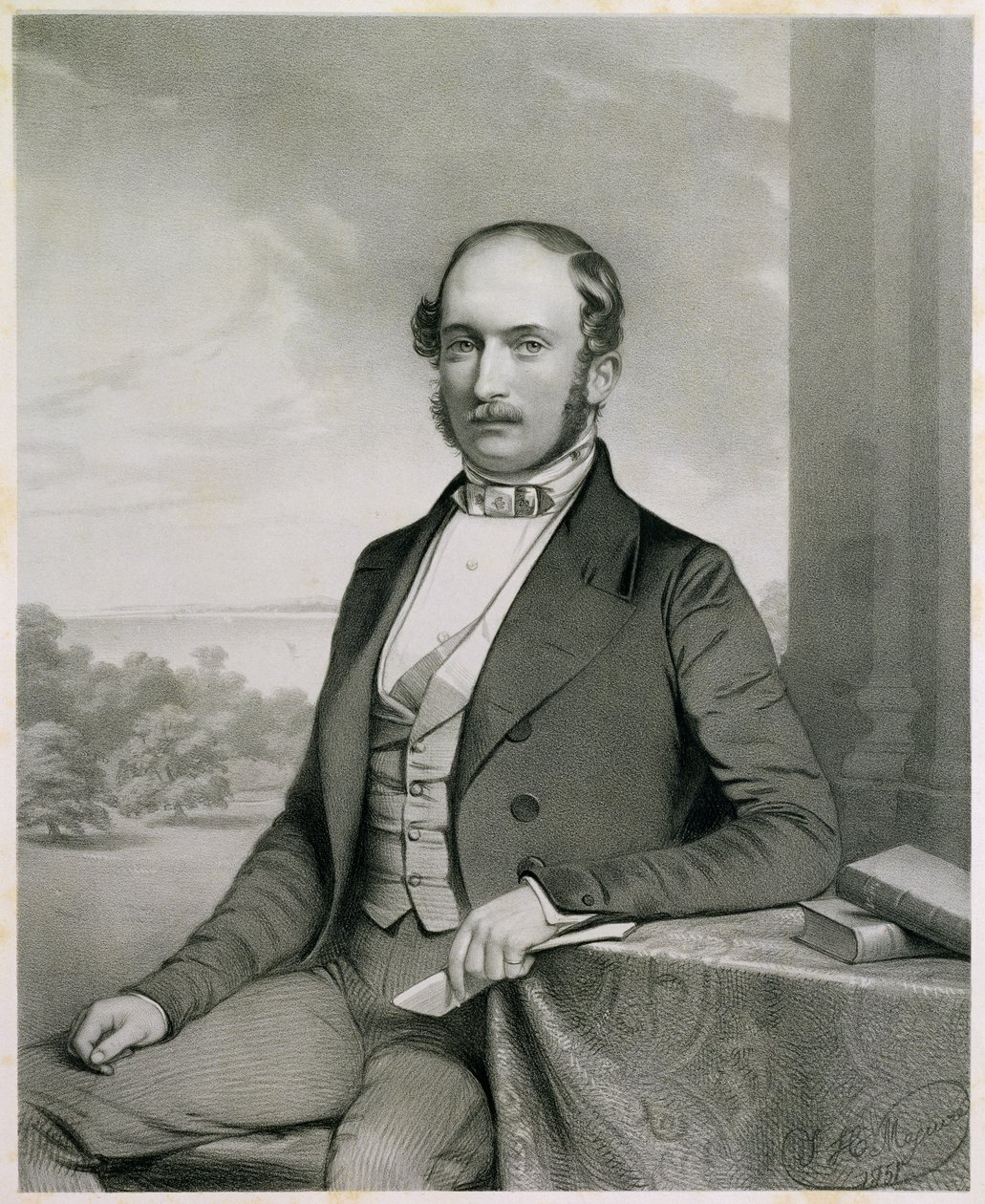 जॉर्ज रिंसोम, 1851 (लिथोग्राफ) द्वारा प्रकाशित &39;पोर्ट्सविट्स ऑफ द इपर्सिच म्यूजियम के पोर्ट्रेट ऑफ ऑनरशिप म्यूजियम&39; से प्रिंस अल्बर्ट (1819-61) द्वारा थॉमस हर्बर्ट मागुइरे