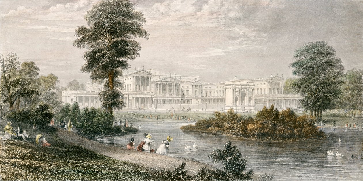 बकिंघम पैलेस, वेस्टमिंस्टर, लंदन, 1835 द्वारा थॉमस हिघम