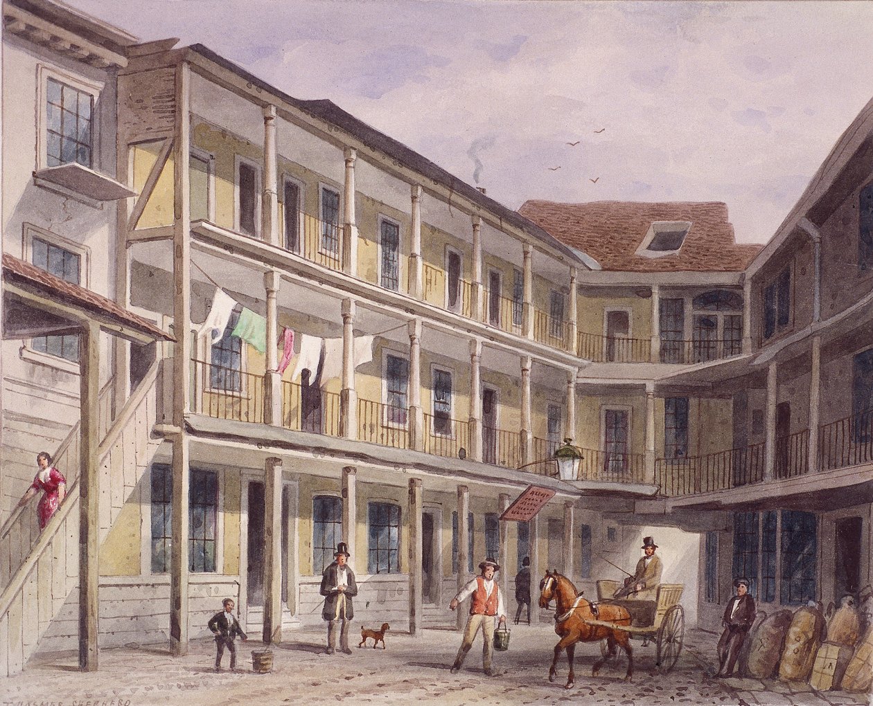 एल्डगेट हाई स्ट्रीट, लंदन, c1850 द्वारा थॉमस होसमर शेफर्ड