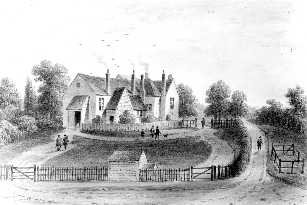 लॉर्ड मेयर के बैंक्वेटिंग हाउस, ऑक्सफोर्ड रोड, c.1840 (ड्राइंग) द्वारा थॉमस होसमर शेफर्ड