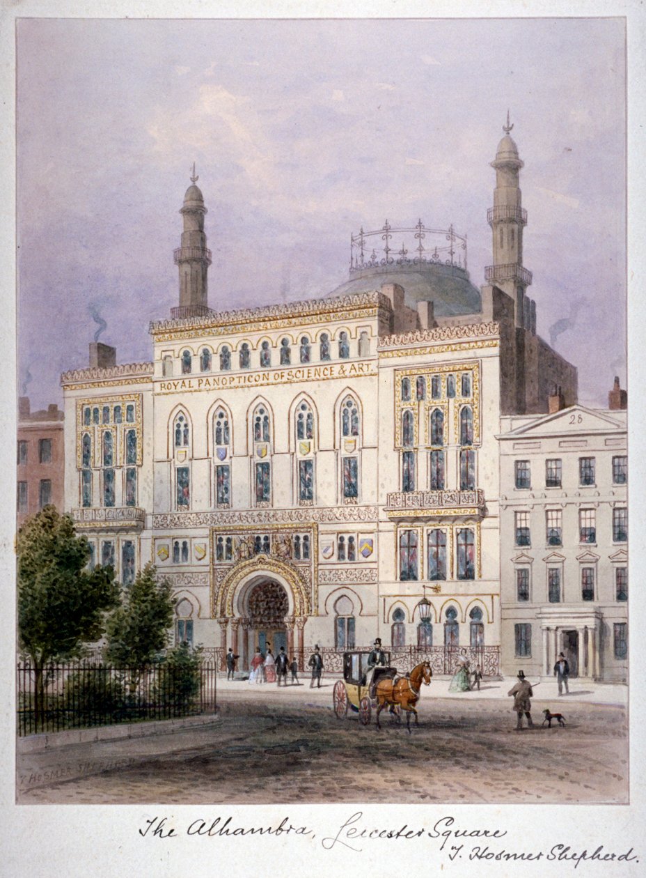 अलहम्ब्रा, लीसेस्टर स्क्वायर, वेस्टमिंस्टर, लंदन, c1858 द्वारा थॉमस होसमर शेफर्ड