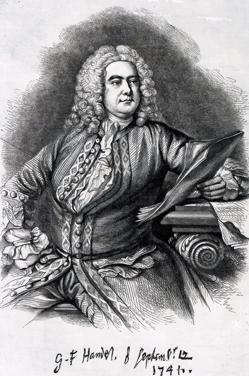 जॉर्ज फ्रेडरिक हैंडेल, 1749 (मेजोटिन्टिन) द्वारा थॉमस हडसन