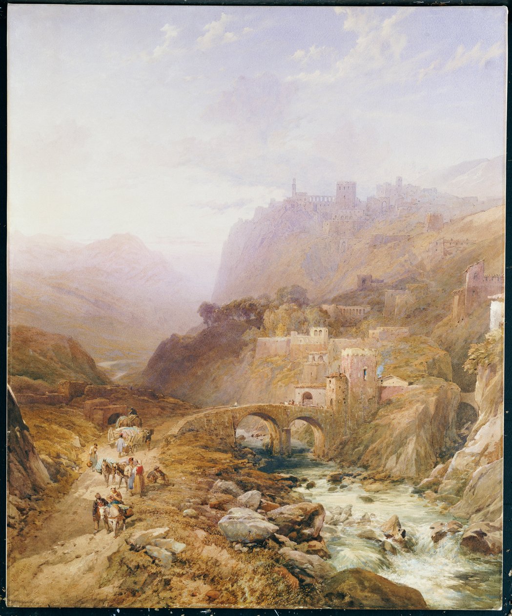 फोर्ट लियोन, सिसिली, 1879 के नीचे सड़क पर आंकड़े द्वारा थॉमस माइल्स रिचर्डसन