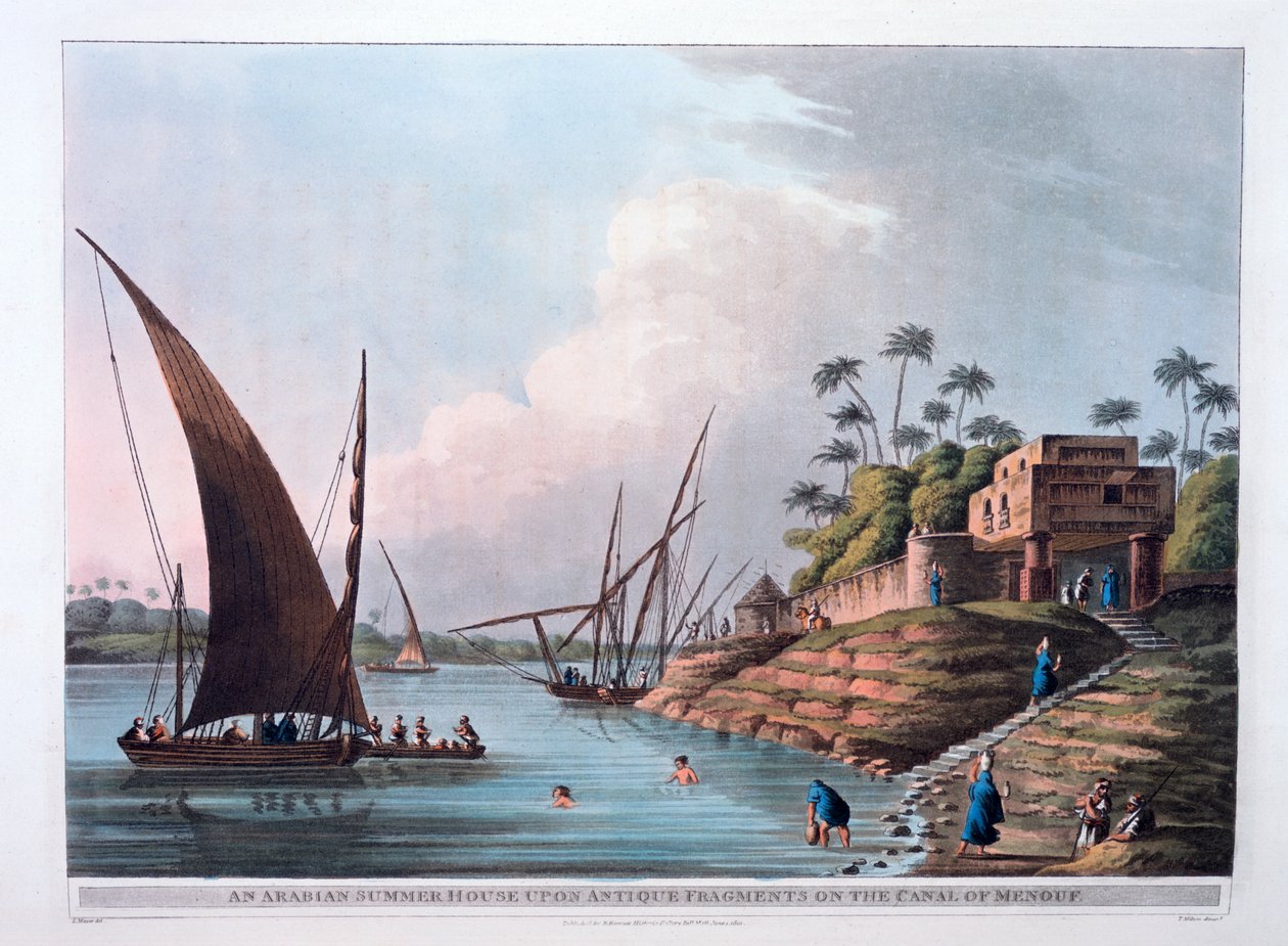 1801 के मेनोफ़, नहर के अरबियन समर हाउस द्वारा थॉमस मिल्टन