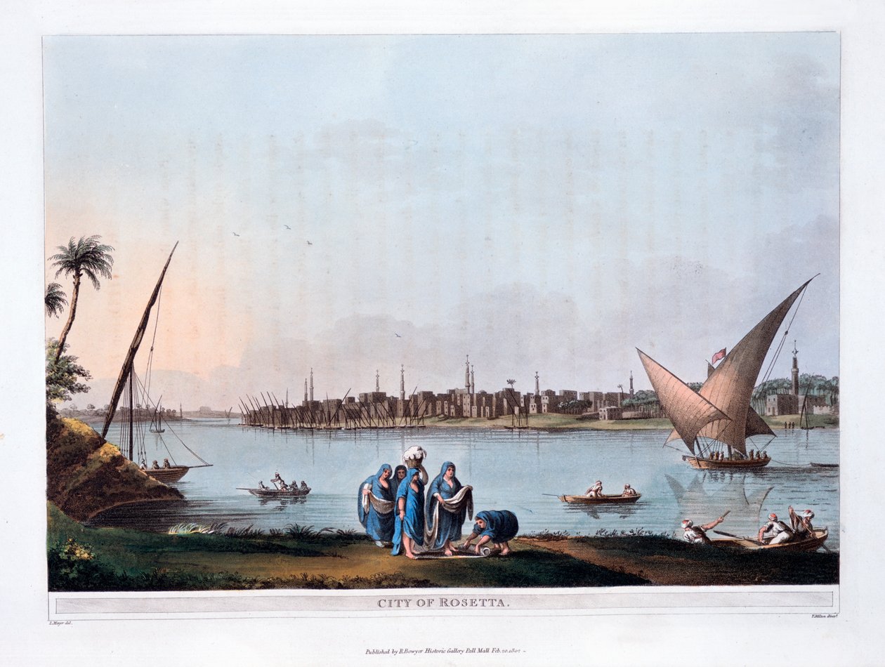 रोसेटा शहर, 1801 द्वारा थॉमस मिल्टन