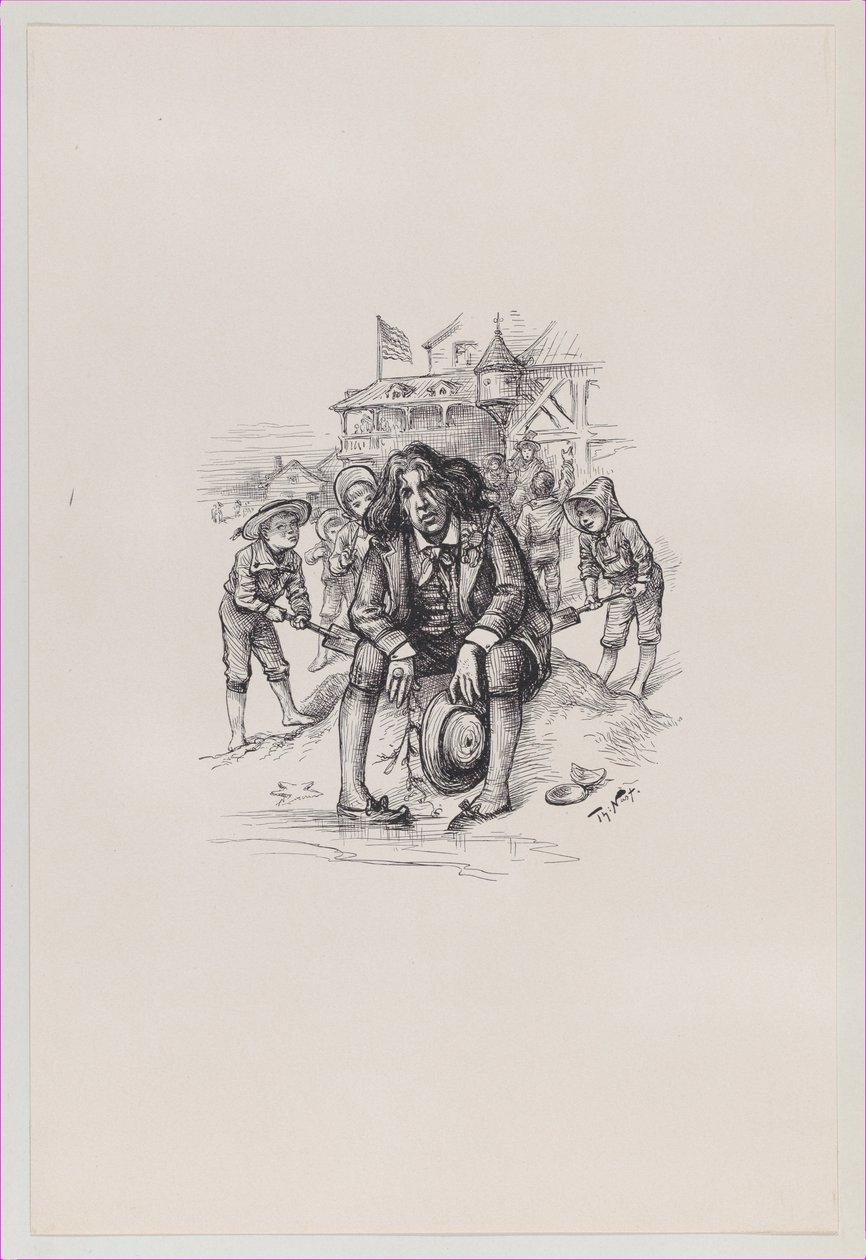समुद्र-तट पर ऑस्कर, 26 अगस्त, 1882।, 26 अगस्त, 1882। द्वारा थॉमस नास्ट