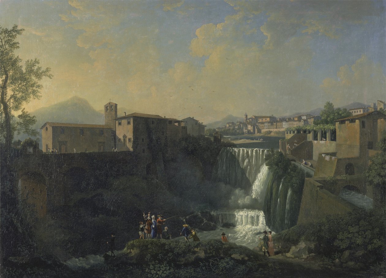 टिवोली का एक दृश्य, c.1750-55 (कैनवास पर तेल) द्वारा थॉमस पैच