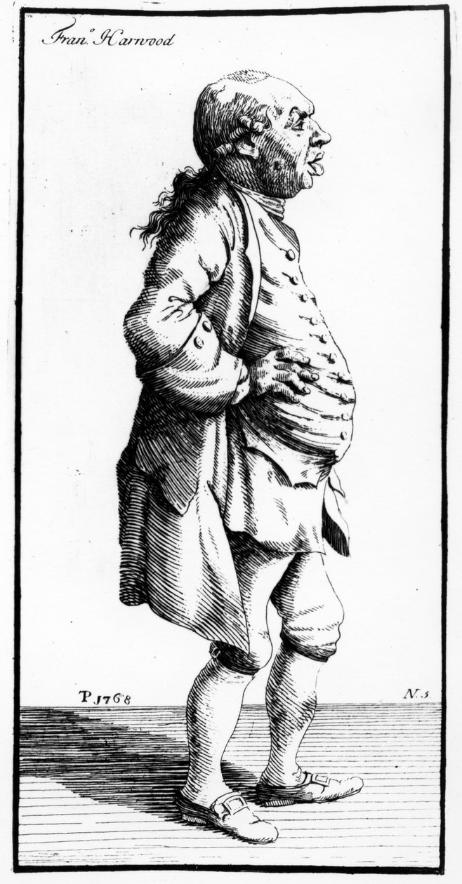 फ्रांसिस हारवुड का कैरिकेचर, c.1770 द्वारा थॉमस पैच
