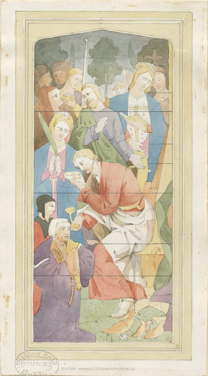 बिडुलफ (नया) चर्च - पानी के रंग की पेंटिंग, एनडी [1837] (पेंटिंग) द्वारा थॉमस पेप्लो लकड़ी