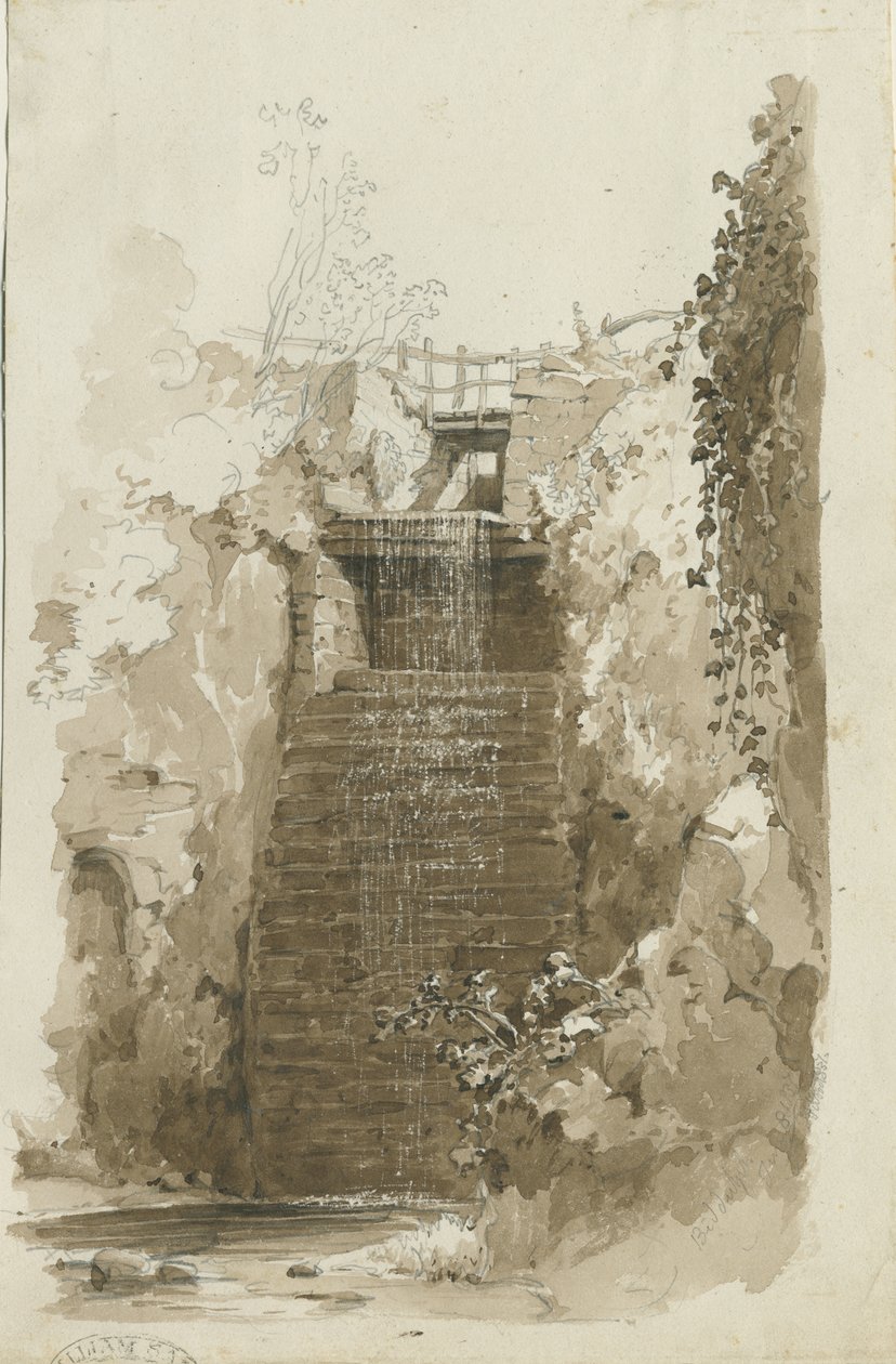 Biddulph - ग्रामीण दृश्य: पेन और वॉश ड्राइंग, 8 जून 1837 (ड्राइंग) द्वारा थॉमस पेप्लो लकड़ी