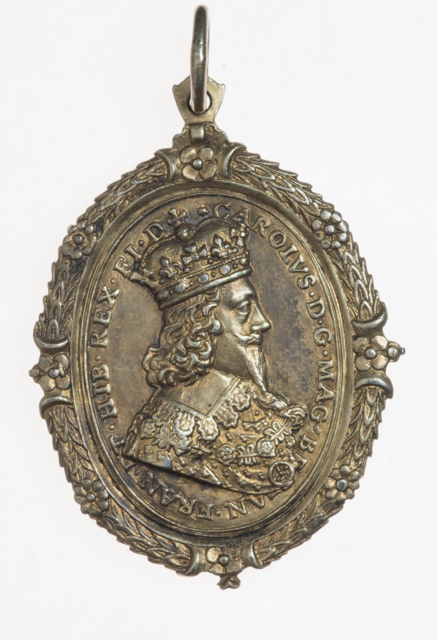 चार्ल्स I और हेनरीटा मारिया समर्थक बिल्ला, c.1649 (रजत गिल्ट) द्वारा थॉमस रॉलिन्स