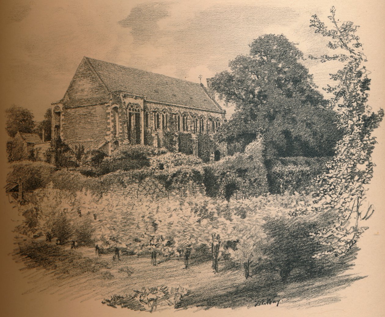 द हॉल, एल्थम पैलेस, 1902 द्वारा थॉमस रॉबर्ट वे