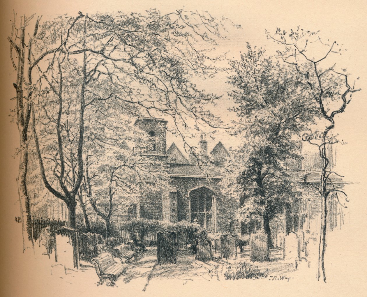 द रॉयल चैपल, सावॉय पैलेस, 1902 द्वारा थॉमस रॉबर्ट वे