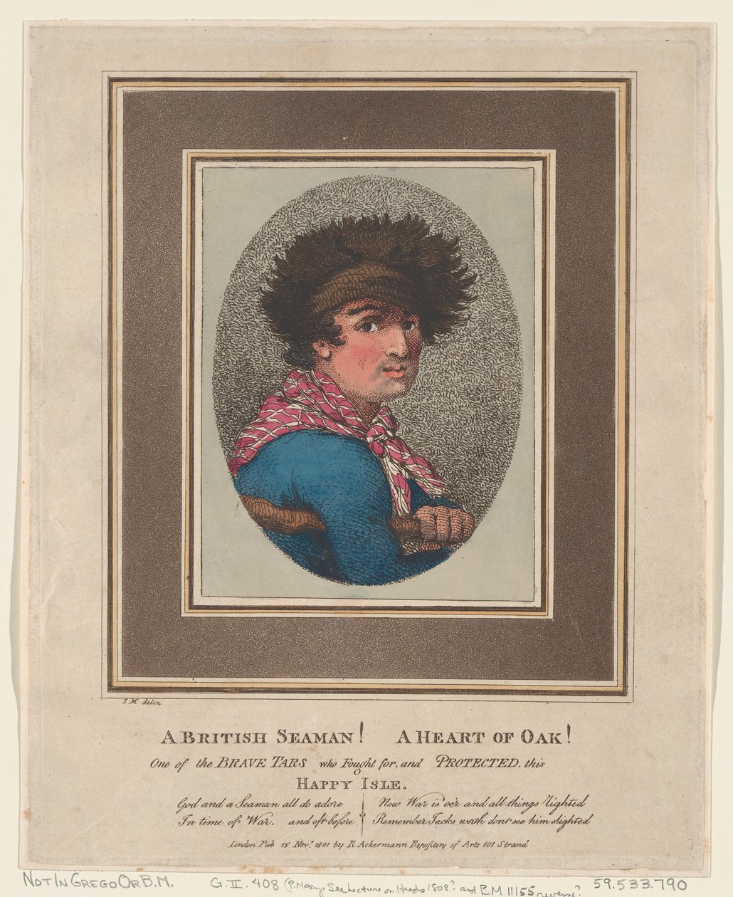 एक ब्रिटिश नाविक! ओक का दिल!, 15 नवंबर, 1801., 15 नवंबर, 1801। द्वारा थॉमस रोलैंड्सन