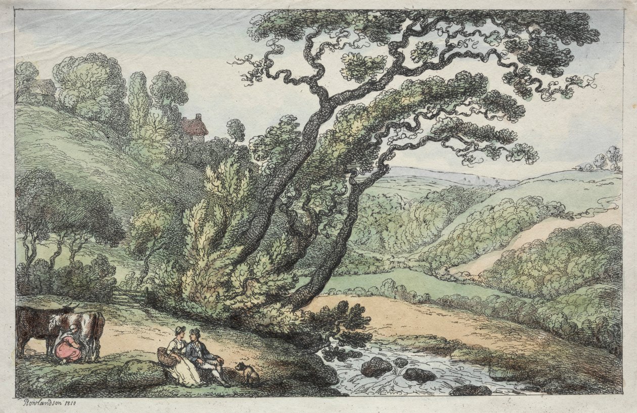 ए कॉर्निश व्यू, 1810। द्वारा थॉमस रोलैंड्सन