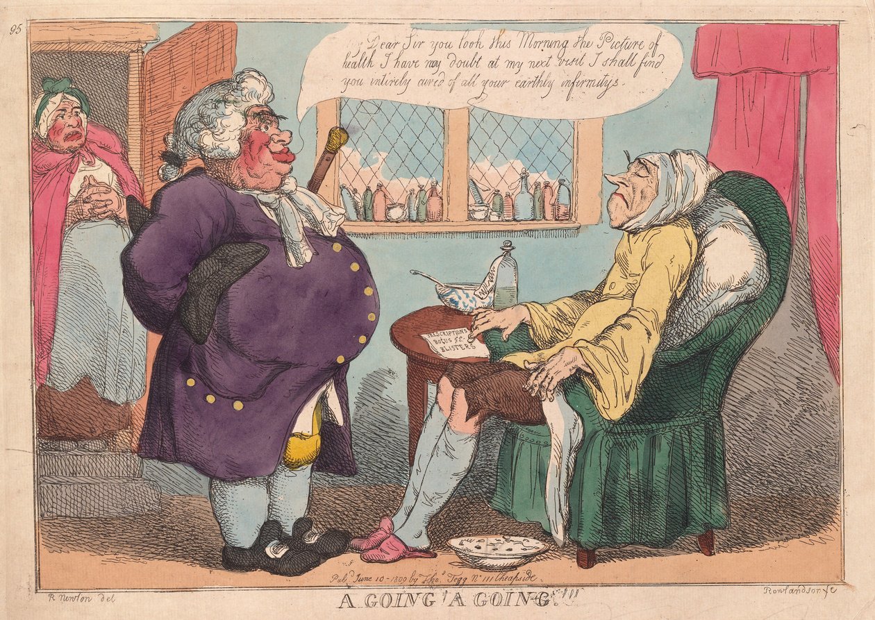 ए गोइंग, ए गोइंग !!, पब। 1813 (हाथ के रंग का उत्कीर्णन) द्वारा थॉमस रोलैंड्सन