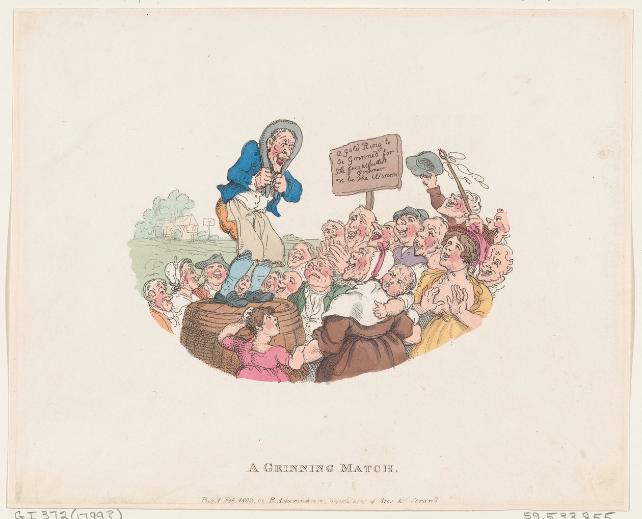ए ग्रिनिंग मैच, 1 फरवरी, 1803।, 1 फरवरी, 1803। द्वारा थॉमस रोलैंड्सन