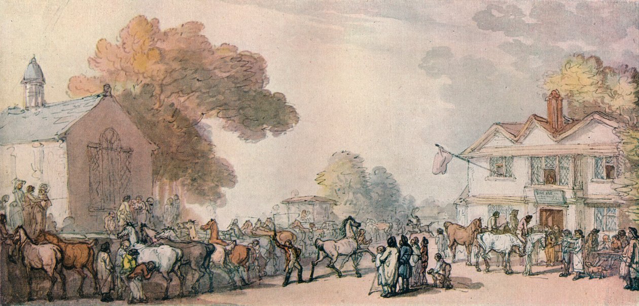 साउथेम्प्टन में एक घोड़ा मेला, c1820, 1918 द्वारा थॉमस रोलैंड्सन