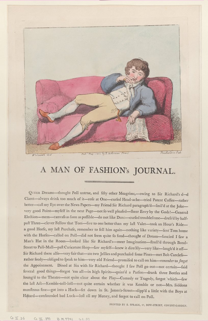 ए मैन ऑफ फैशन जर्नल, 1 मई, 1802।, 1 मई, 1802। द्वारा थॉमस रोलैंड्सन