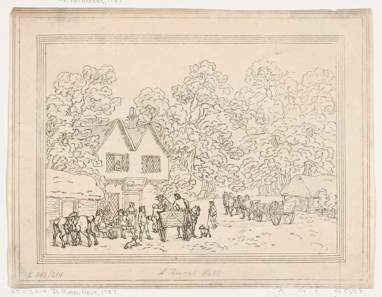 ए रूरल हॉल्ट, 1787., 1787। द्वारा थॉमस रोलैंड्सन