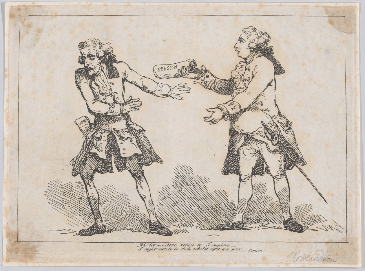 आह' मुझे साहब ने मना कर दिया..., पीटर पिंडर द्वारा पीटर की पेंशन से, Esq., 1787., 1787। द्वारा थॉमस रोलैंड्सन