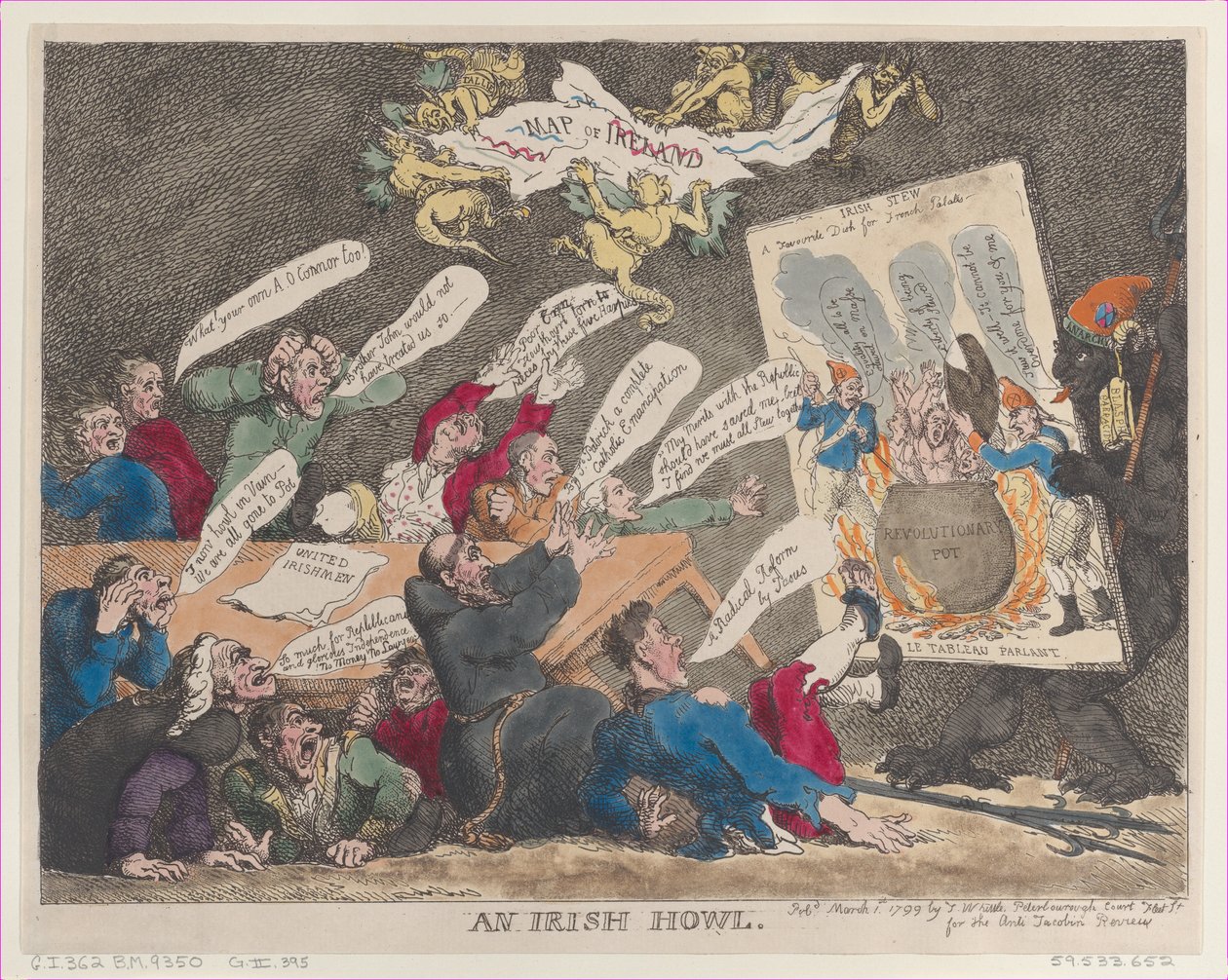 एक आयरिश हॉवेल, 1 मार्च, 1799।, 1 मार्च, 1799। द्वारा थॉमस रोलैंड्सन
