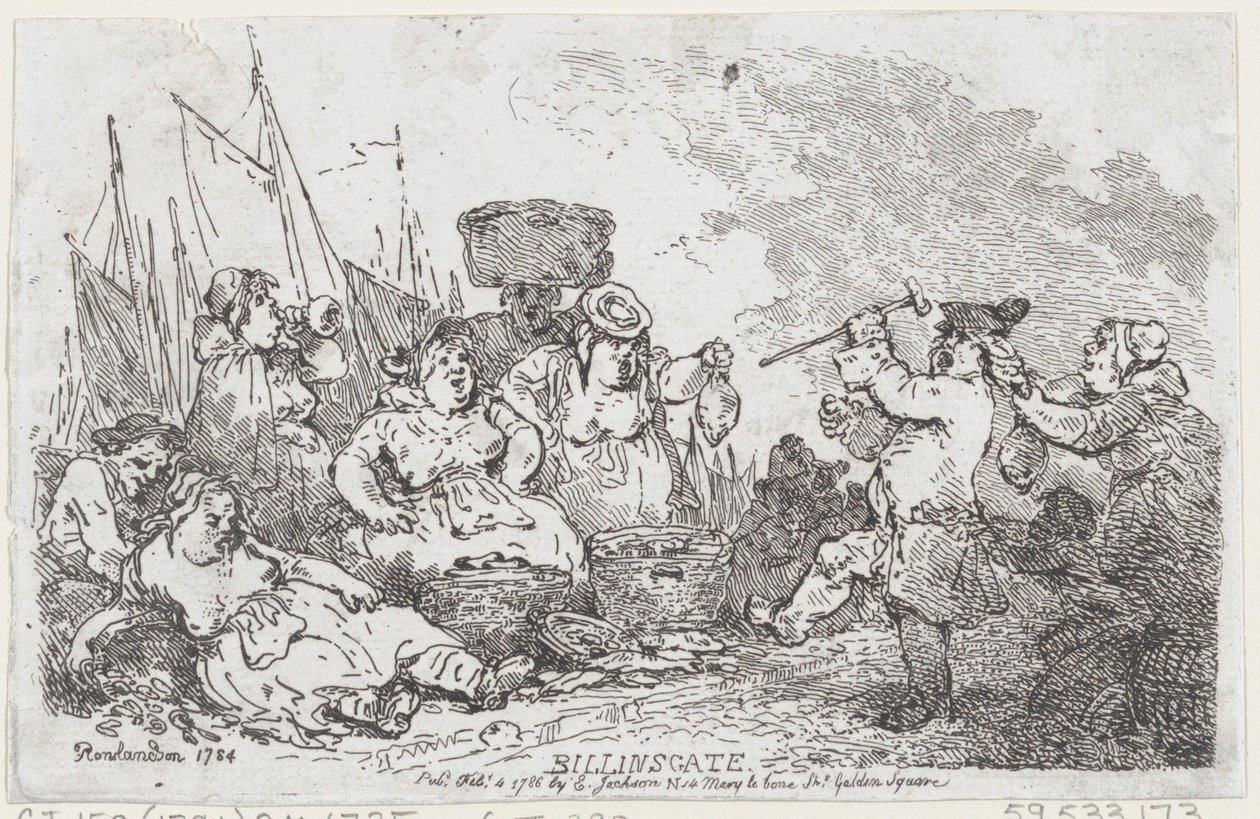 बिलिंग्सगेट, फरवरी 4, 1786।, फरवरी 4, 1786। द्वारा थॉमस रोलैंड्सन