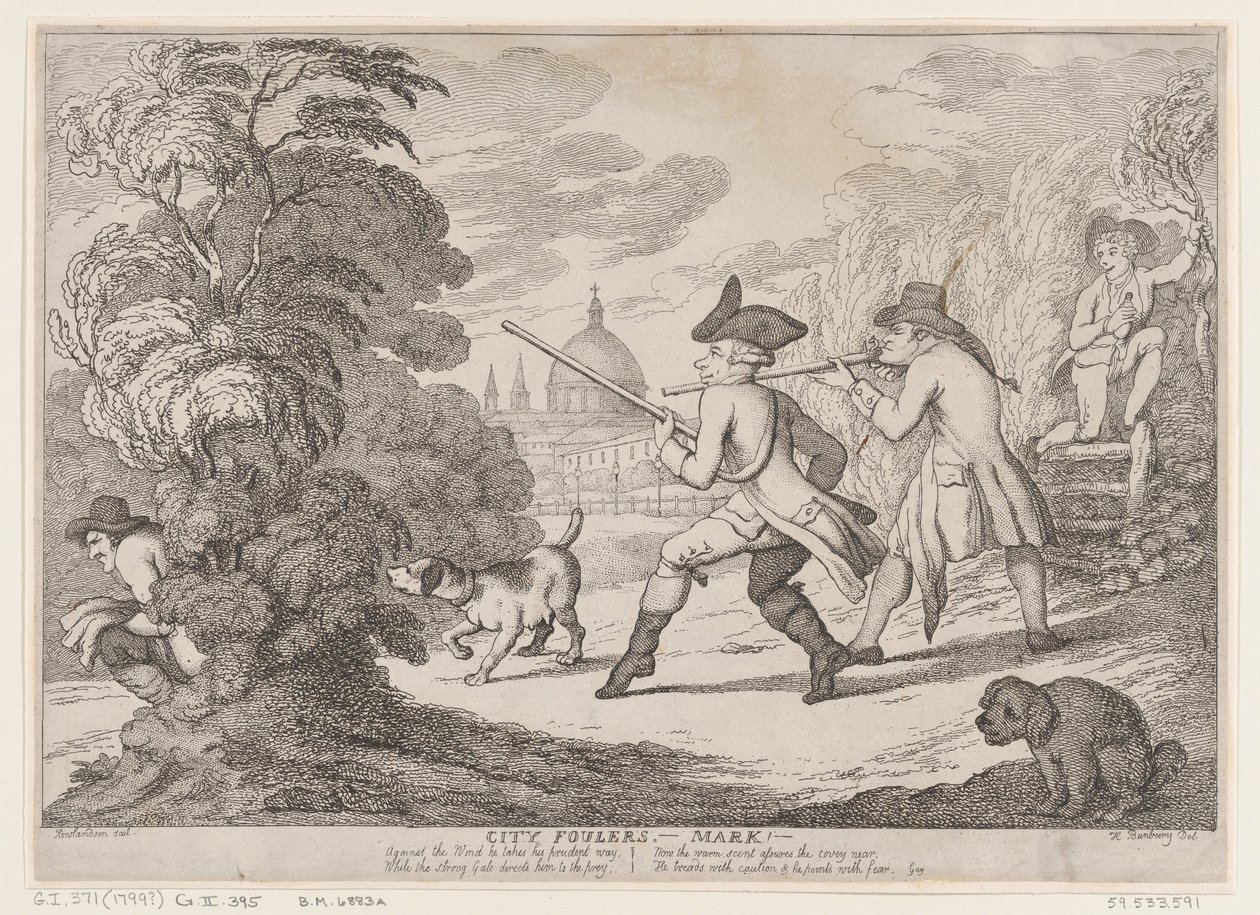 सिटी फाउलर्स-मार्क!, 1799., 1799। द्वारा थॉमस रोलैंड्सन