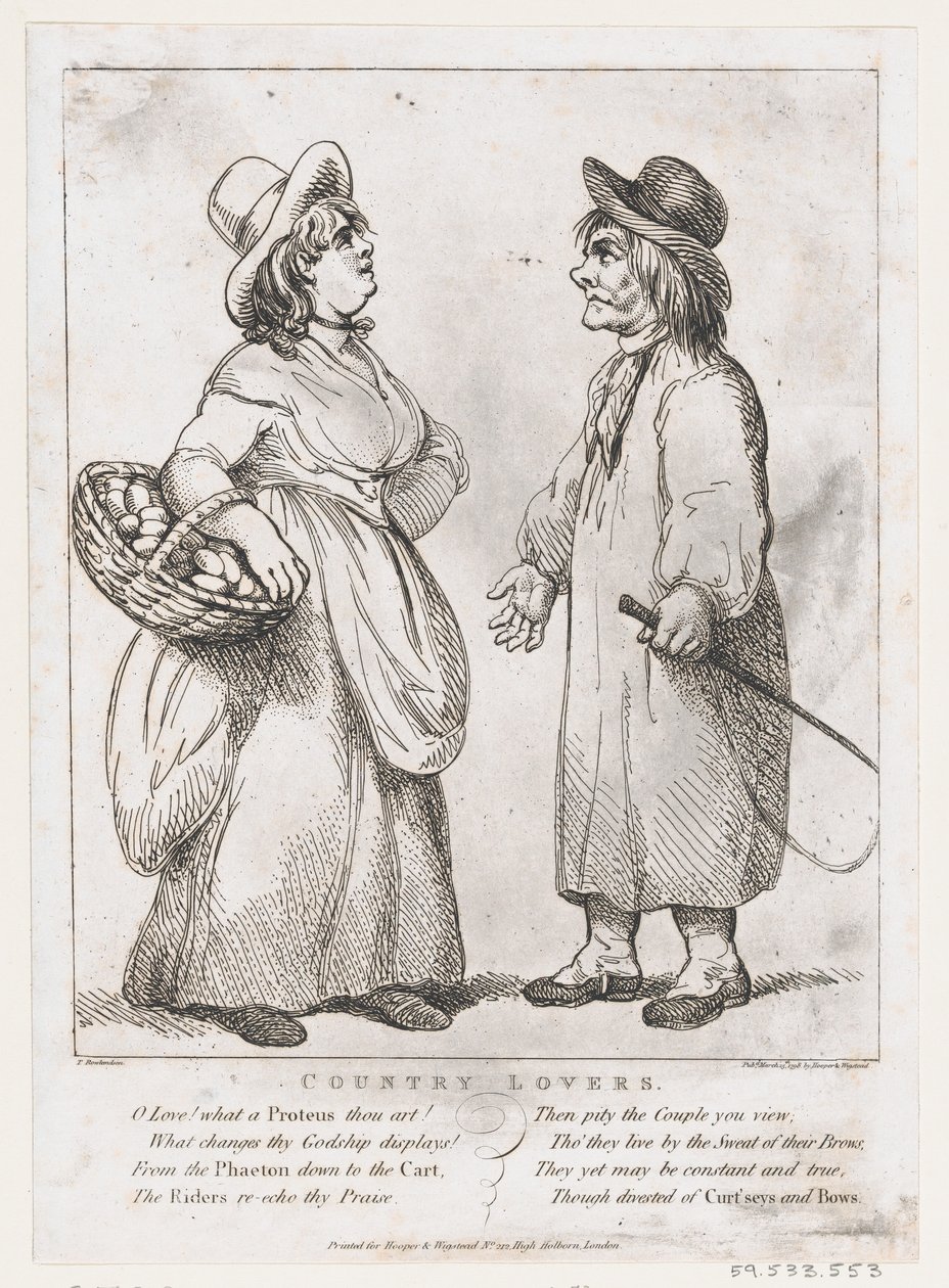 कंट्री लवर्स, 15 मार्च, 1798., 15 मार्च, 1798। द्वारा थॉमस रोलैंड्सन