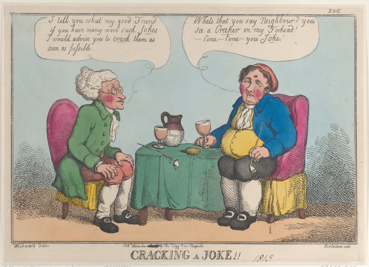 क्रैकिंग अ जोक!!, 1813., 1813। द्वारा थॉमस रोलैंड्सन