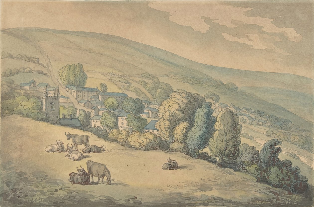 डाउनलैंड्स, ससेक्स, 1780-1827। द्वारा थॉमस रोलैंड्सन
