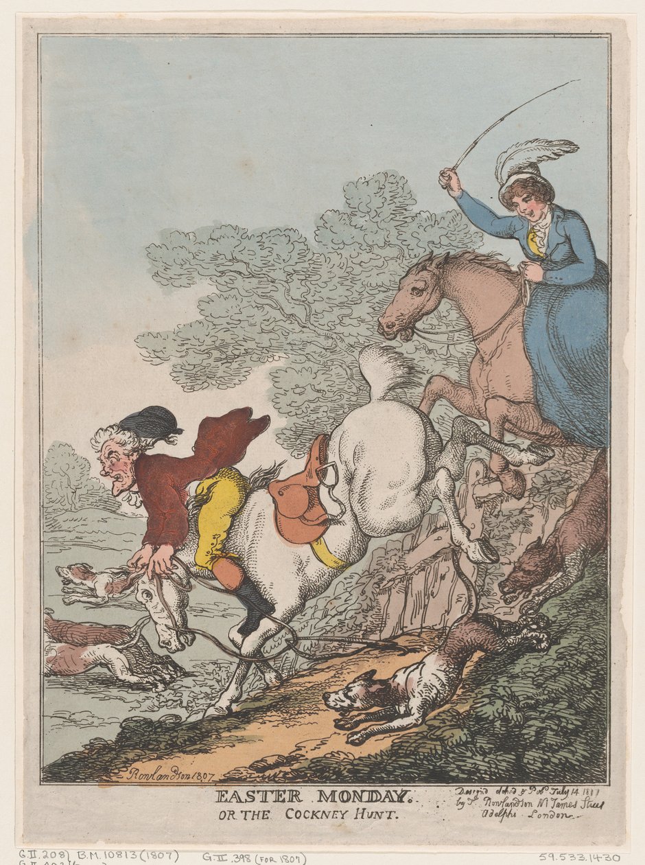 ईस्टर मंडे, या द कॉकनी हंट, 14 जुलाई, 1807., 14 जुलाई, 1807। द्वारा थॉमस रोलैंड्सन