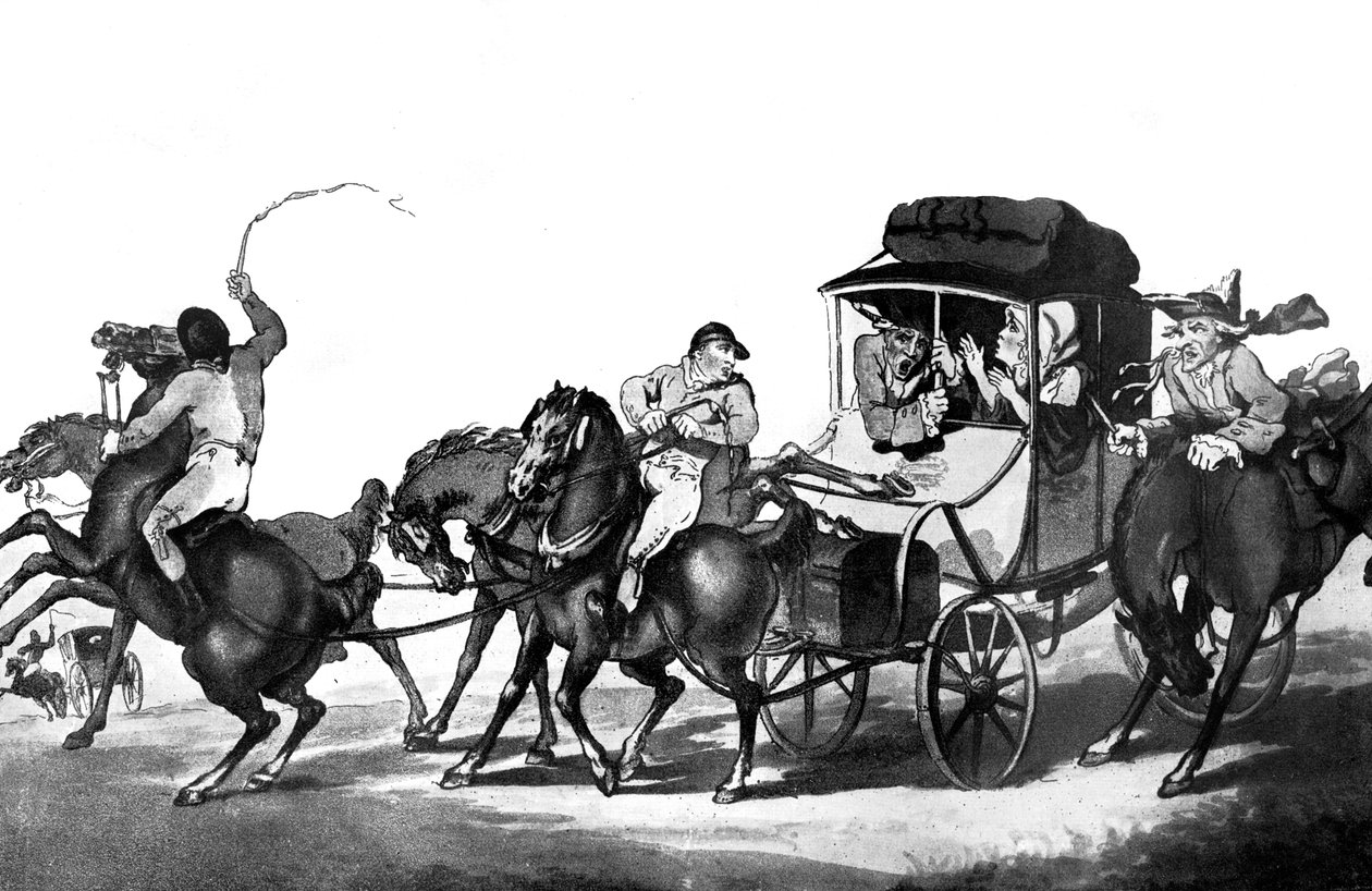 अंग्रेजी यात्रा, या डोवर से पहला चरण, 1785। द्वारा थॉमस रोलैंड्सन