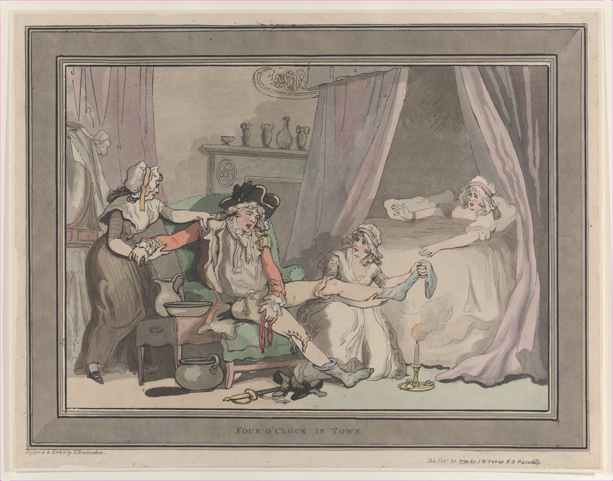 टाउन में चार बजे, 20 अक्टूबर, 1790।, 20 अक्टूबर, 1790। द्वारा थॉमस रोलैंड्सन