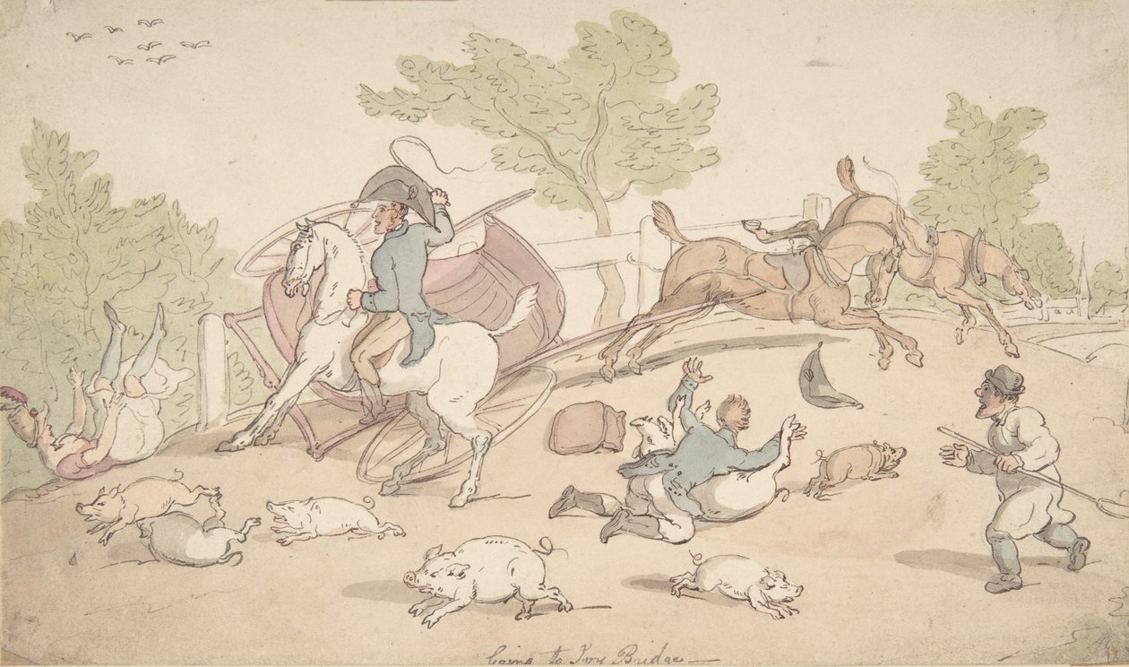 आइवी ब्रिज पर जाना, 1780-1827। द्वारा थॉमस रोलैंड्सन