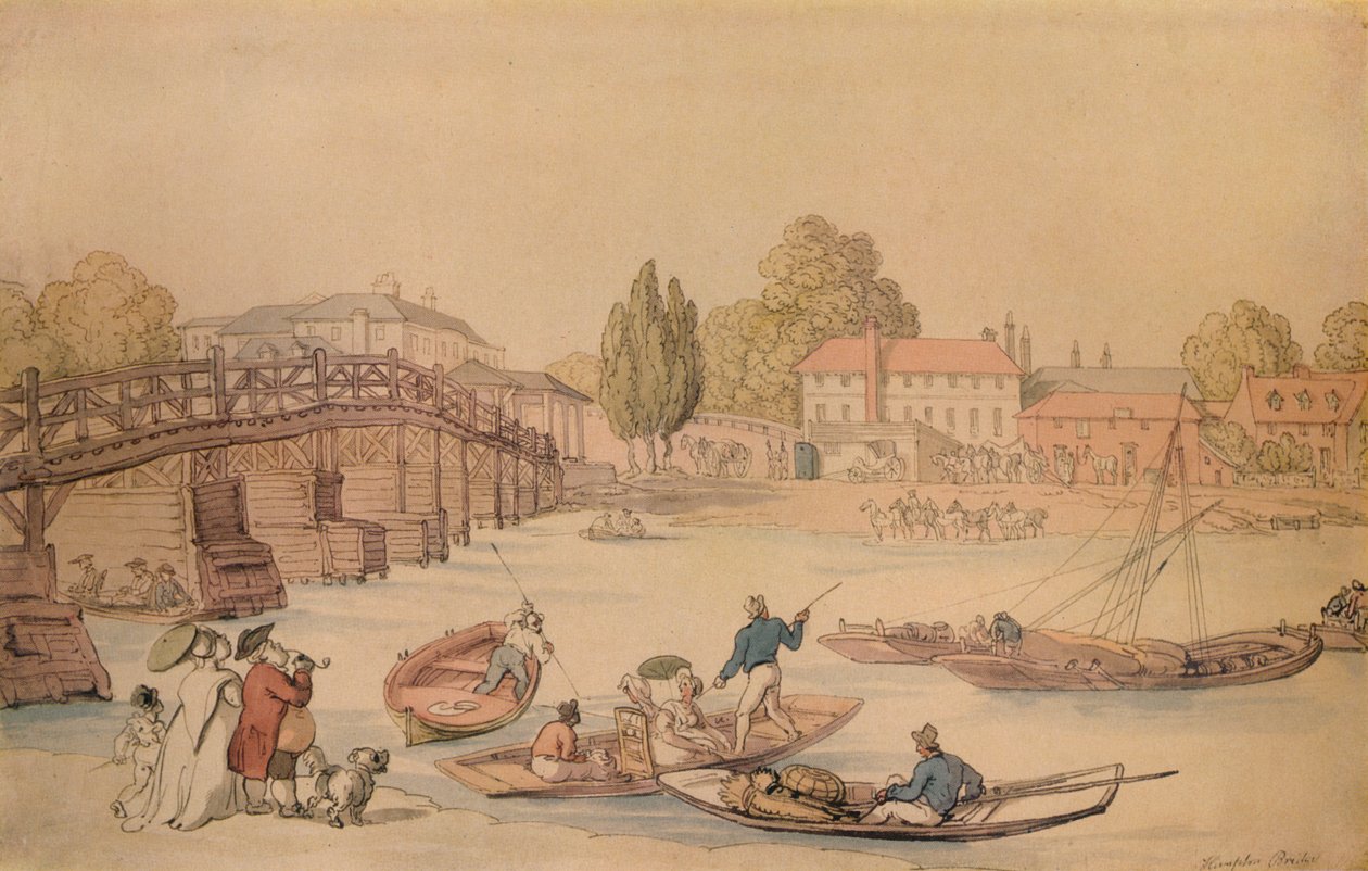 हैम्पटन ब्रिज, 1800 द्वारा थॉमस रोलैंड्सन