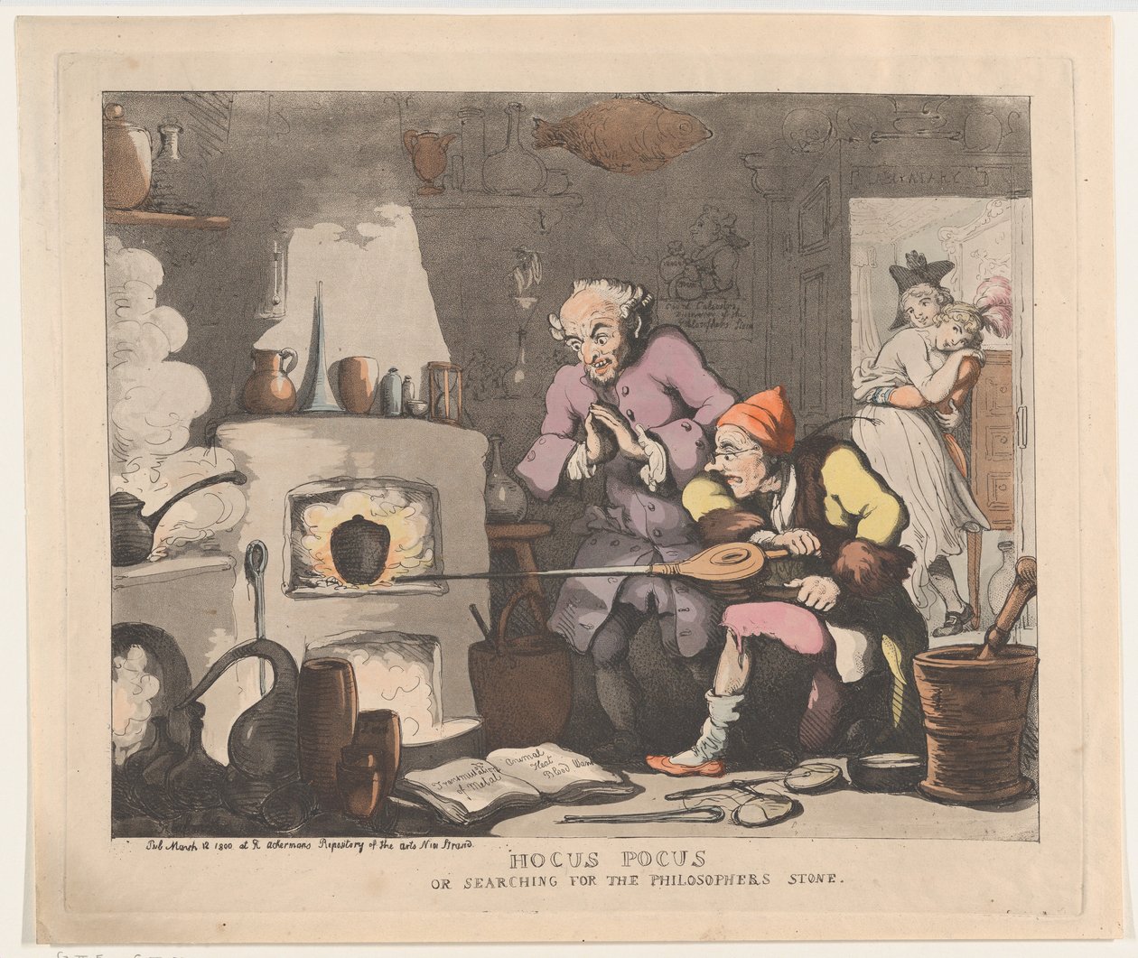 Hocus Pocus, or Searching for the Philosopher's Stone, 12 मार्च, 1800., 12 मार्च, 1800। द्वारा थॉमस रोलैंड्सन